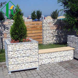 Gabion boks Kina grossister i rustfrit st&aring;l Gabion tr&aring;dnet 1,0*1,0*0,5 m galvaniseret gabion mesh boks